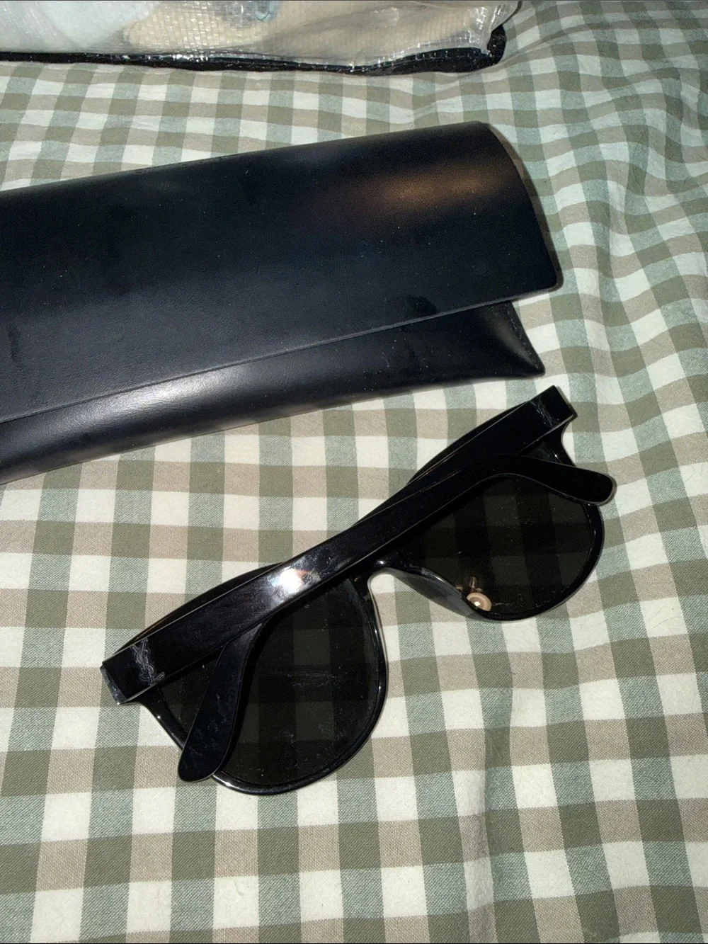 Yves Saint Laurent Black Cat-Eye Sunglasses with Case - Picture 2 of 6